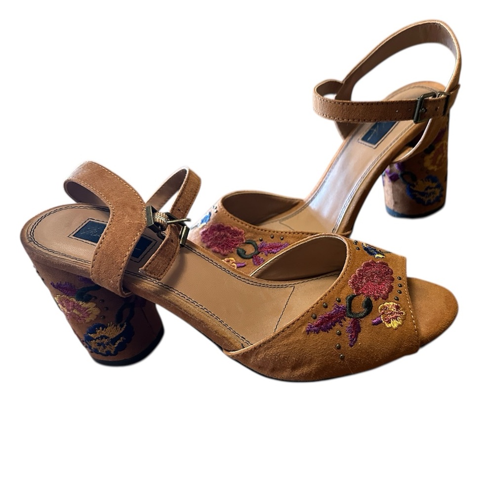 Mari A. Embroidered heeled sandals